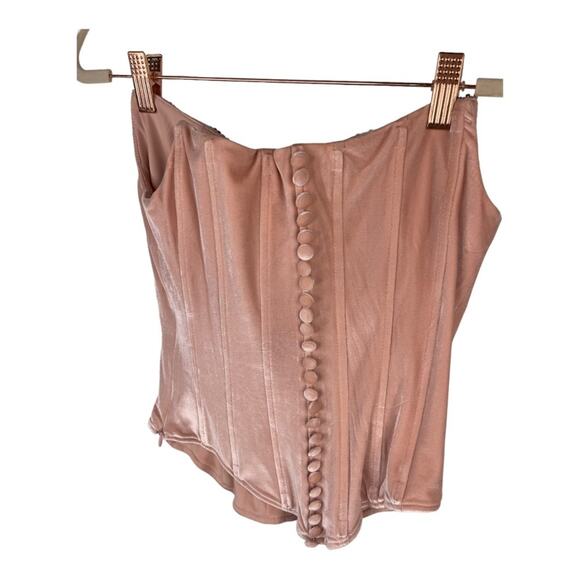 LPA Maddalena Corset Top Crystal Embellished Fringe Western Cowboy Vegas Sz S - Picture 6 of 11